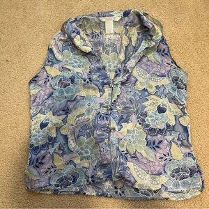 August silk intimates vintage tank top size medium 100% silk